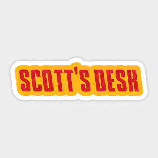 Scott's Desk Tower Logo Sticker